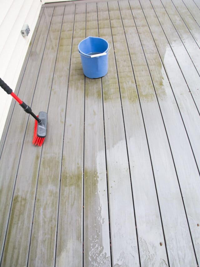 Homemade Deck Cleaning Idea