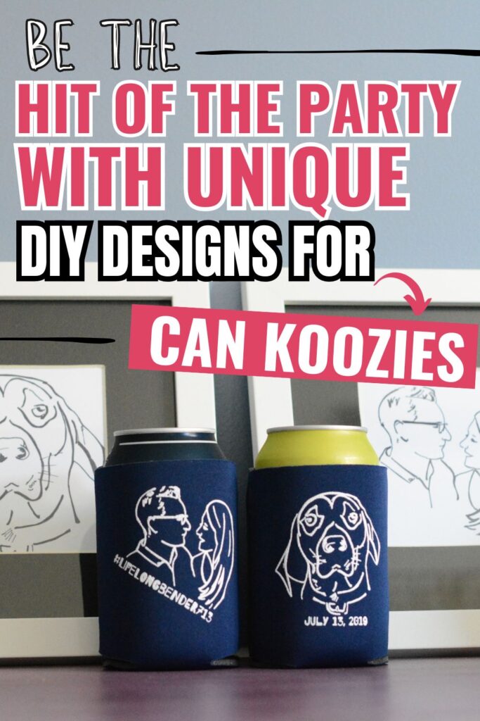 personalized wedding koozies on cans with text diy designs for can koozies.