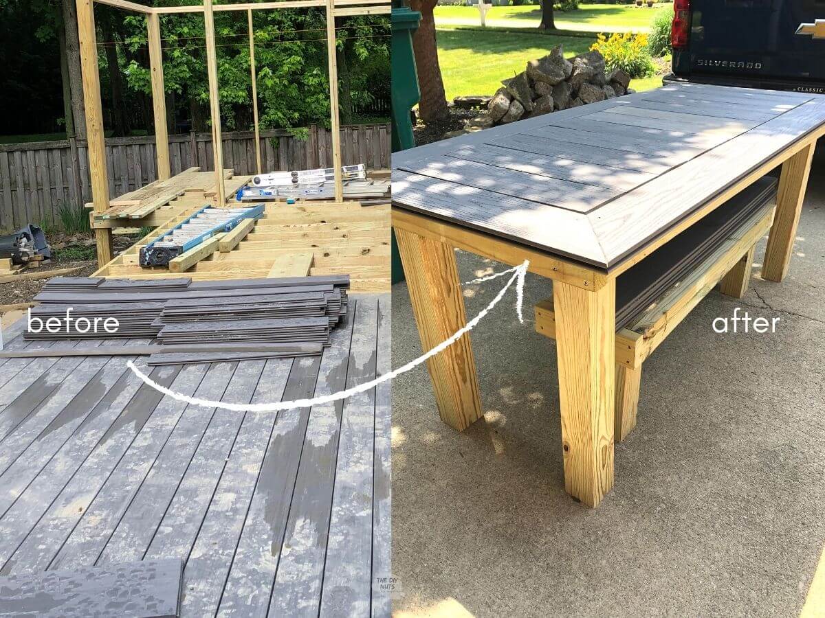 DIY Outdoor Table: What to do with Leftover Composite Decking?