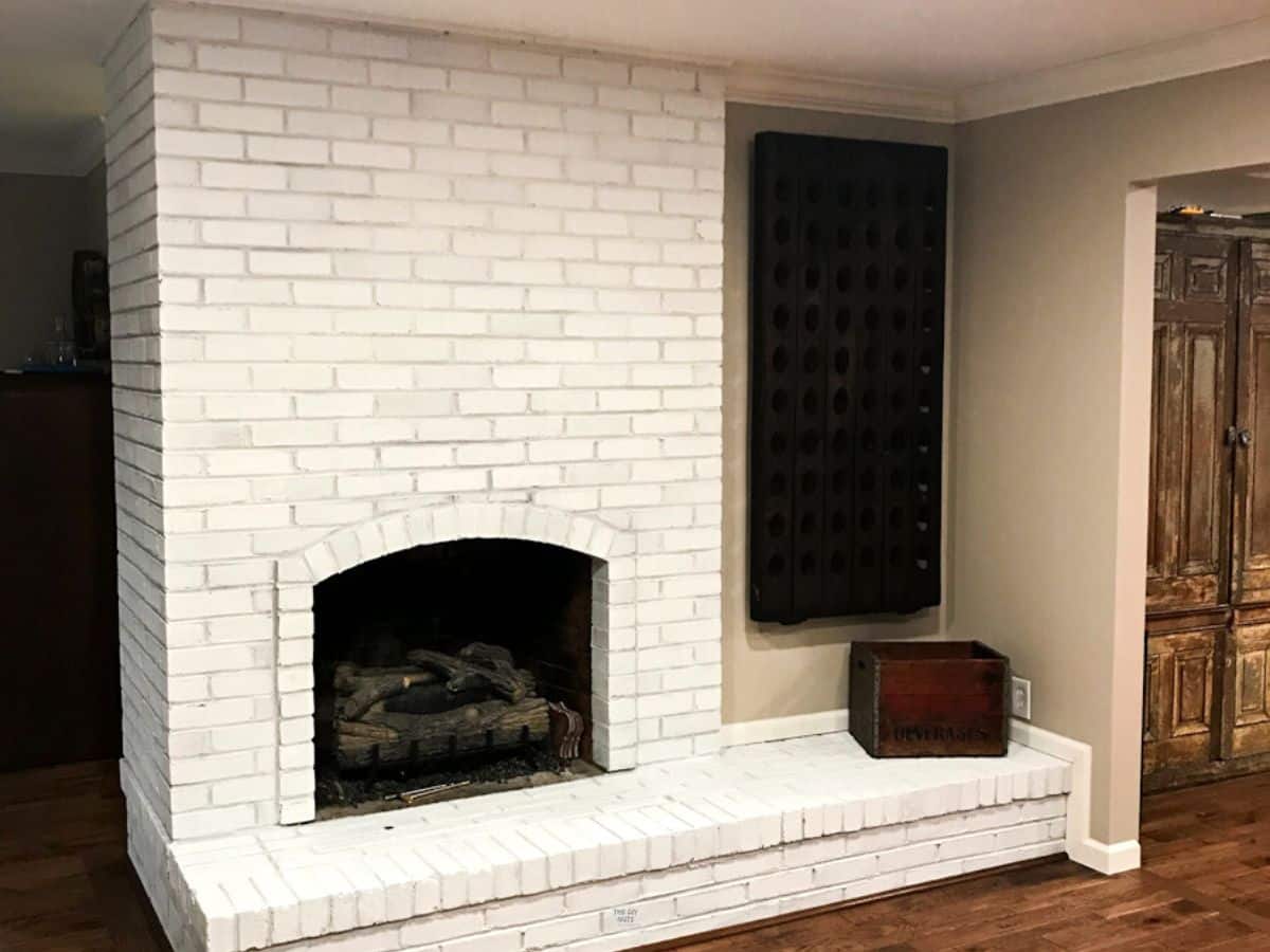 How To Paint A Red Brick Fireplace White