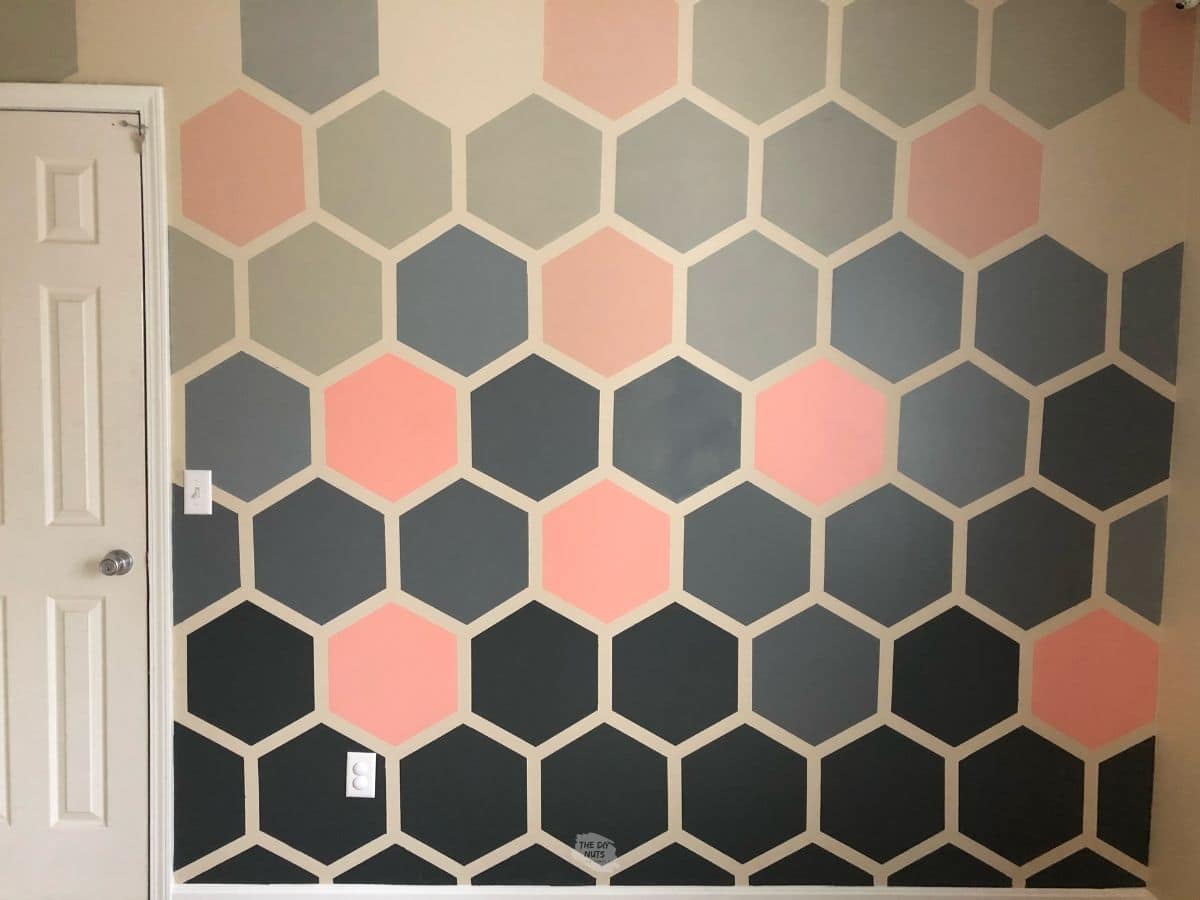 DIY Hexagon Wall Painting (Ombré Accent Wall)